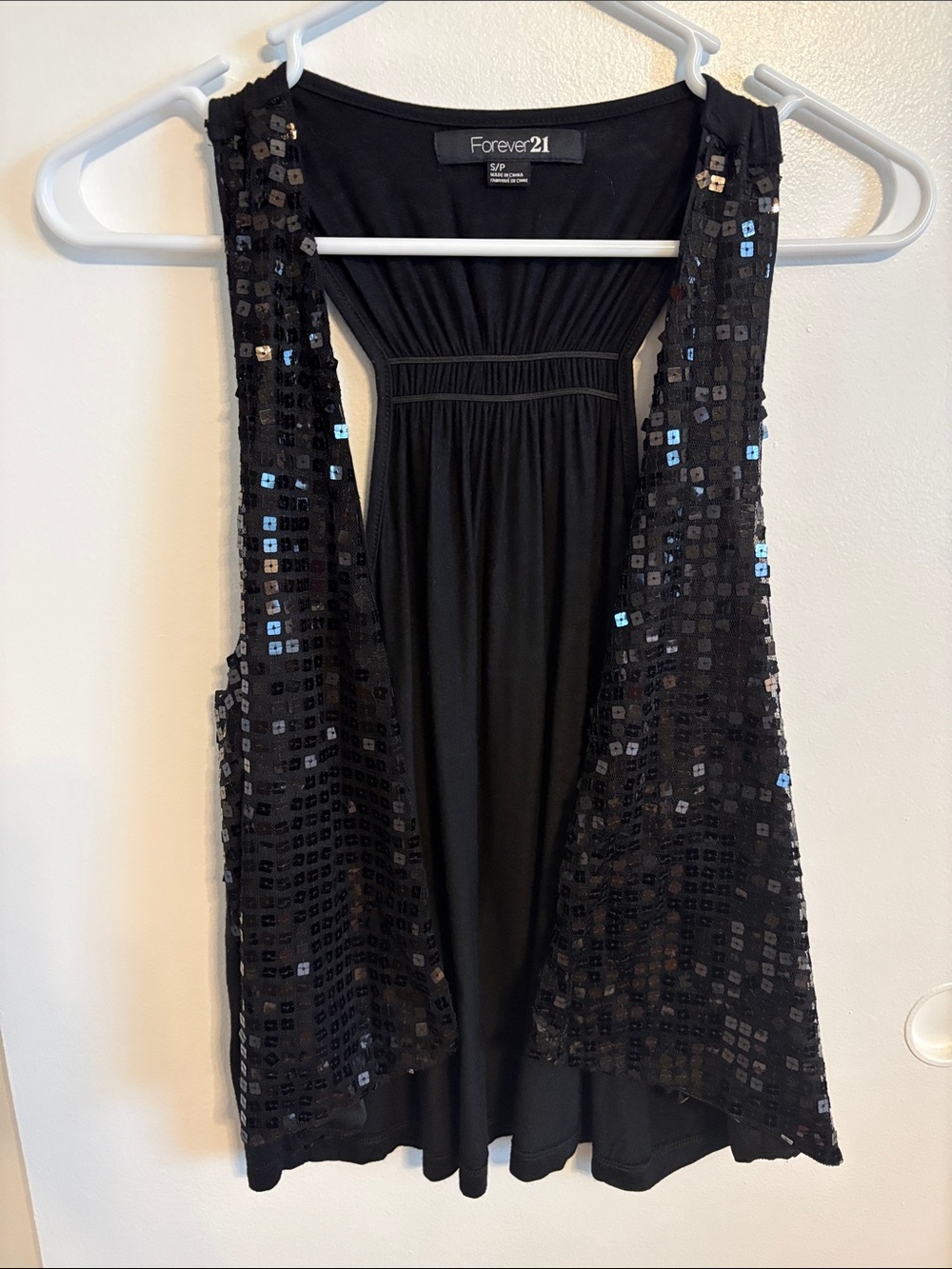 Forever 21 Black Sequin Vest